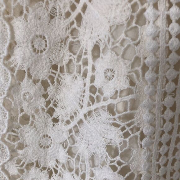 Lucky Brand size S Ivory Coquette Fairy Cotton Cottage Core Crocheted Tank Top - Picture 8 of 10